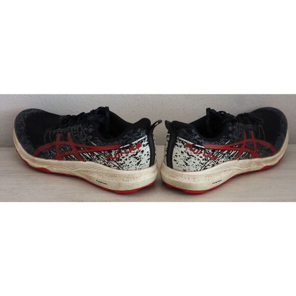 Asics 1011B209-001 Men's Sz 12.5 Black/Electric Red Fuji Lite 2 Running Shoes - Picture 11 of 12